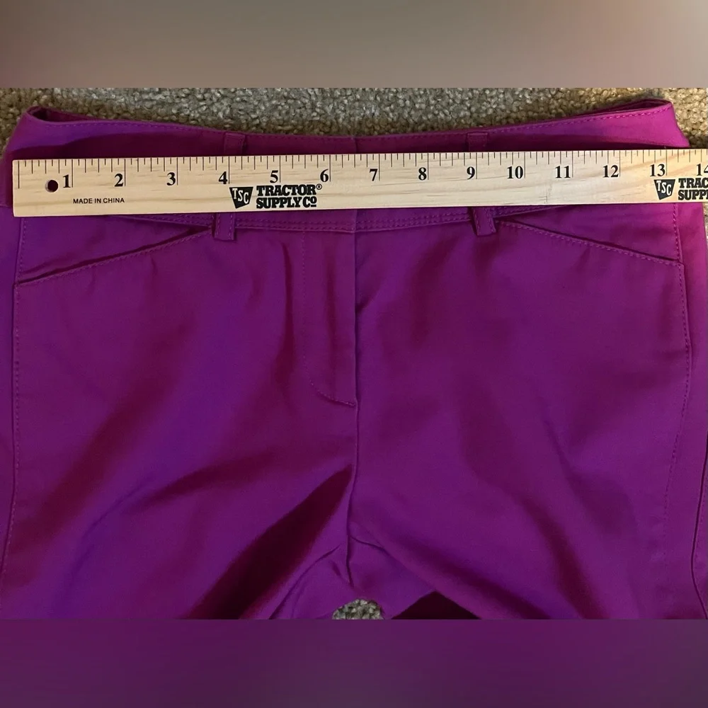 WHBM Slim Ankle Twilight Plum Pants size 0R - Picture 8 of 12